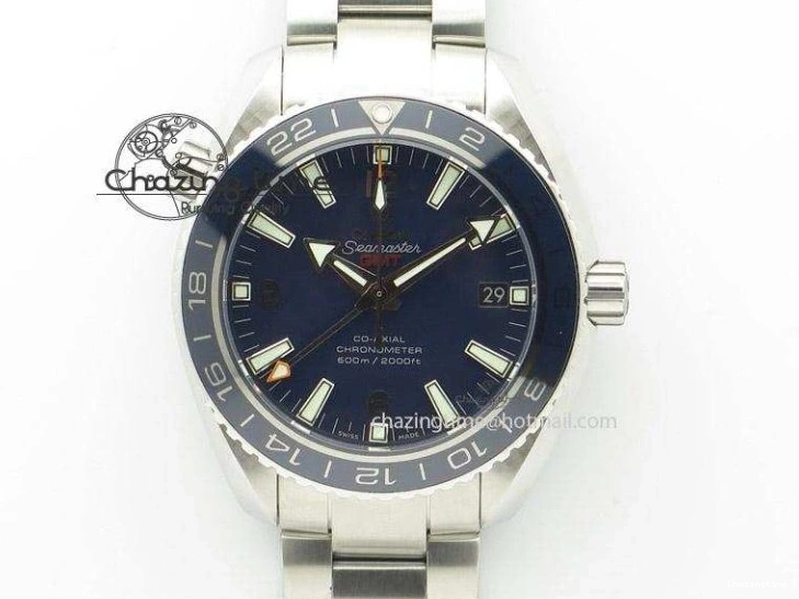 0310 Affordable Seamaster Diver 300M ZF 1:1 Best Edition Blue Ceramic Gray Dial on SS Bracelet A 7734